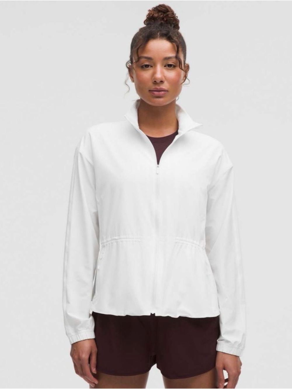 Lululemon UV-Protective Cinch-Waist Running Jacket White